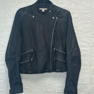 Kenneth Cole black leather jacket size